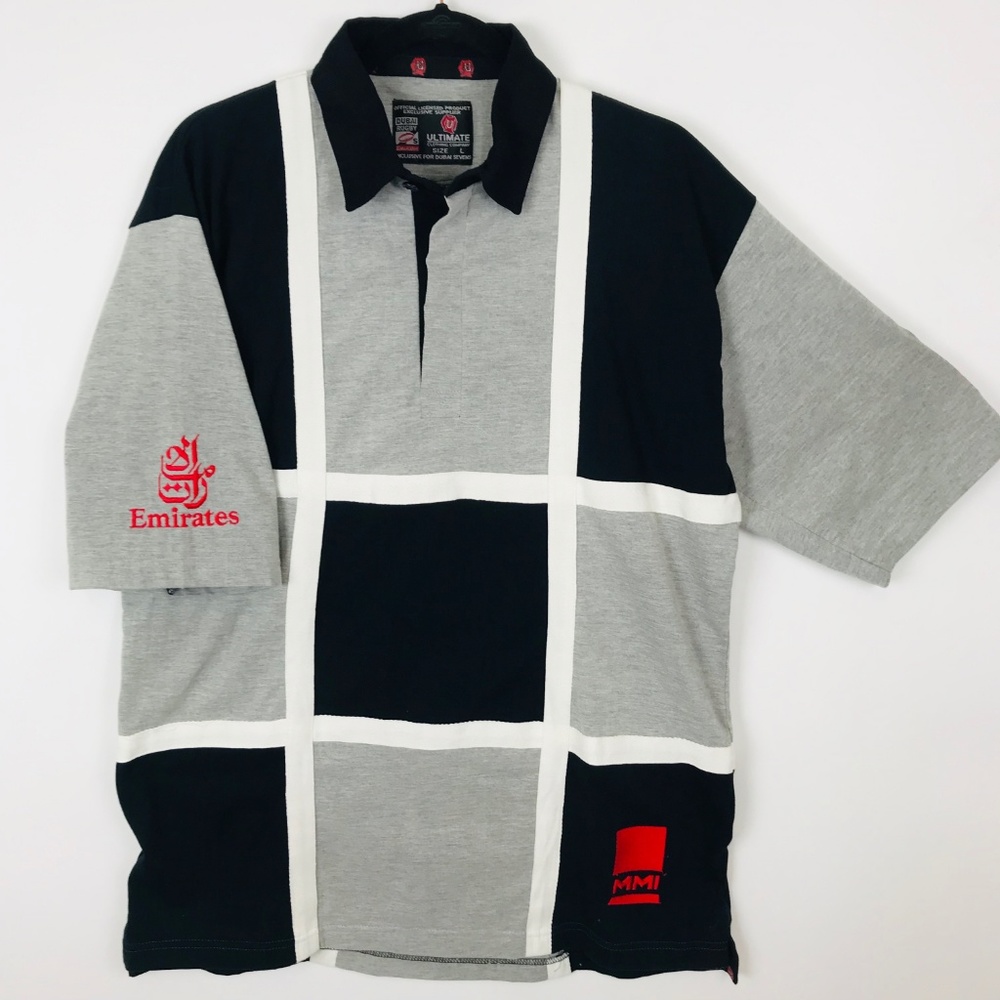 Dubai Rugby Sevens Polo Shirt Licensed Merch EUC L - Picture 2 of 8
